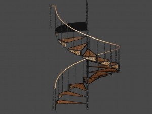 спиральная лестница в загородный коттедж