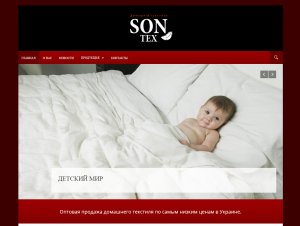 Сайт-визитка. О компании SON TEX