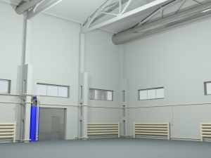 Фрагмент цеха. 3D моделирование и визуализация AutoCAD 2019