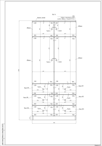 Шкаф. 2D чертеж с размерами