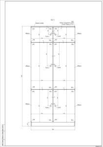 Шкаф. 2D чертеж с размерами