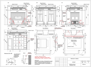 Дизайг-проект развертка мастер-спальни