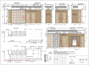 Дизайг-проект развертка стен коридора и прихожей