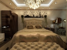 Дизайн интерьера нестандартной спальни