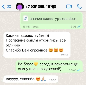 Отзыв за анализ педагогических видео-уроков