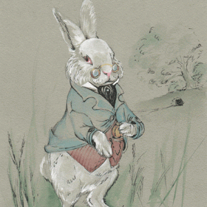 Белый кролик (эскиз)