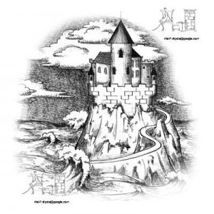 Замок. Черновая иллюстрация.