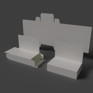 Картонная пачка с внешней панелью. Упаковка открытая, закрыт