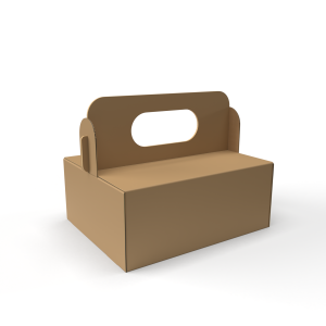 Коробка с ручкой из гофрокартона