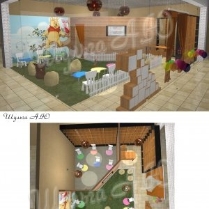 Дизайн проект детской комнаты в ТЦ, г.Борисполь