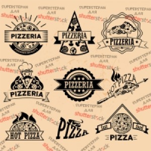 #Pizza/The lettering