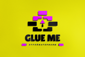 Разработка логотипа для компании строй.материалов GLUE ME