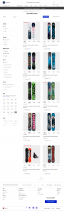 e-commerce snowboard shop