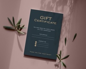 Разработка дизайна подарочных сертификатов