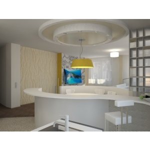 Дизайн гостиной, кухни-столовой 4