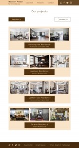 Portfolio site for studio of interior design
