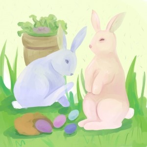 открытки с кроликами