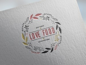 Логотип для доставки еды LOVE FOOD