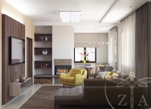 Дизайн интерьера частного дома в Зазимье