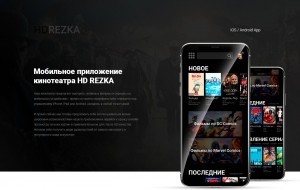 The concept of a mobile application  HDRezka