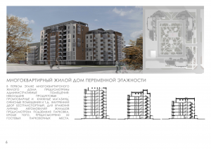 Проект многоквартирного жилого дома переменной этажности