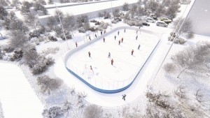 Визуализация хоккейной площадки в Красноярске