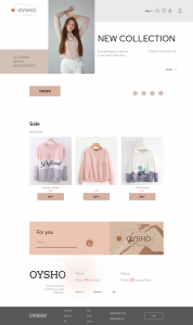 Дизайн сайта для магазина OYSHO