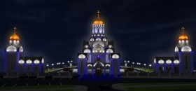 Дизайн освещения храма г.Уфы (2009)