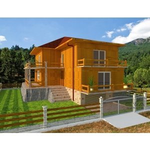 3d дизайн проект деревянного дома