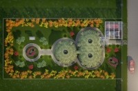 Комплекс купольных жилых домов, 3д визуализация на участке 