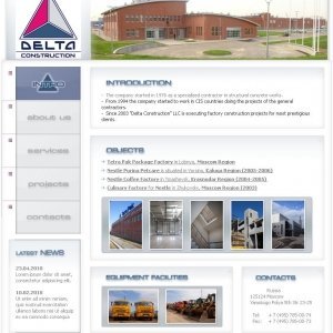 Сайт строительной компании Delta Construction