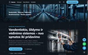 Сайт сантехнической компании (Литва)