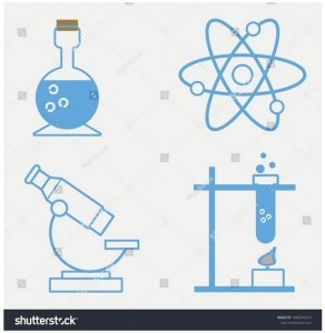 Химия. Набор векторных символов.