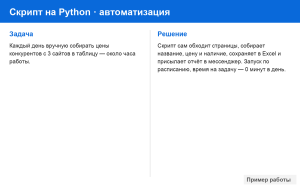 Пример: скрипт на Python для сбора цен