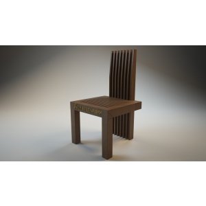 3D моделирование почти обычного стула.
