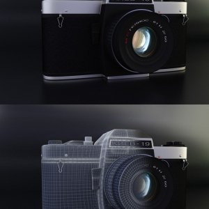 3D модель фотоаппарата киев-19