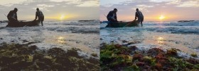 Пример обработки фотографии рыбаков