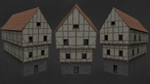 Игровая модель средневекового дома в стиле 