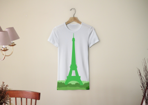 Принт на футболку Париж