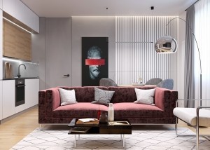 Дизайн интерьера квартиры для молодой пары в г. Екатеринбург