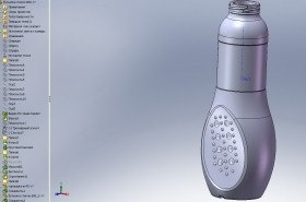 CAD модель бутыль 600 мл стекло