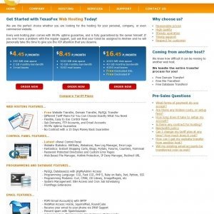 Веб-сайт хостинговой компании TexasFox.com