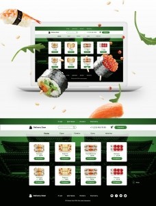 Дизайн сайта доставки суши DeliveryDzen