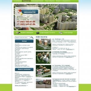 Вебсайт строительной компании